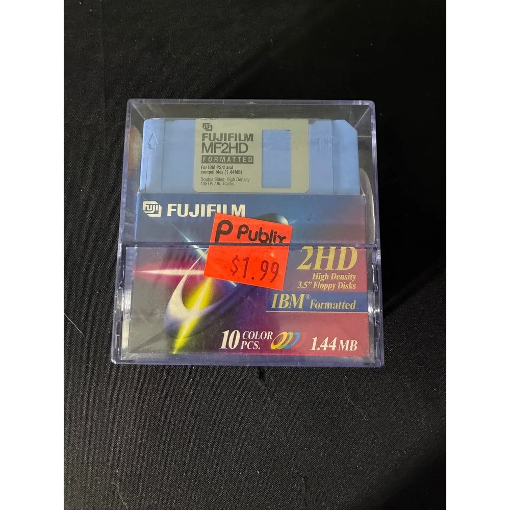 Fujifilm Floppy Disks 3.5 1.44MB New Multi Belkin Dual Disk Cases Bundle 20ct
